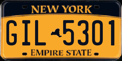 NY license plate GIL5301