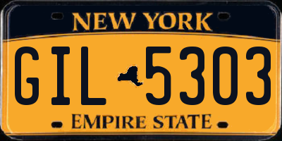 NY license plate GIL5303