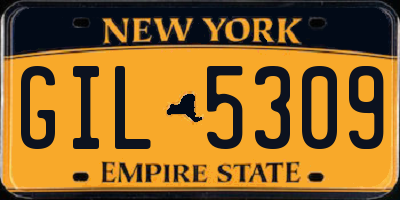 NY license plate GIL5309