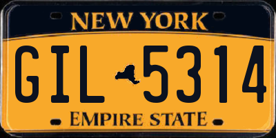 NY license plate GIL5314