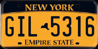 NY license plate GIL5316