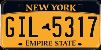 NY license plate GIL5317