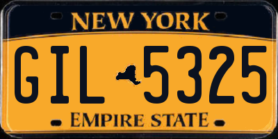NY license plate GIL5325