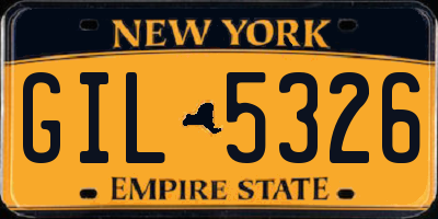 NY license plate GIL5326