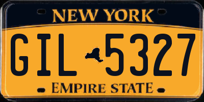 NY license plate GIL5327