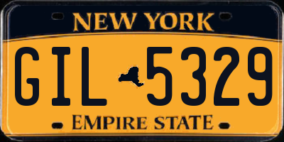 NY license plate GIL5329