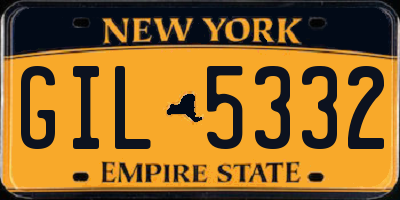NY license plate GIL5332