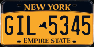 NY license plate GIL5345