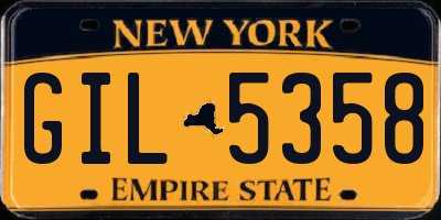NY license plate GIL5358