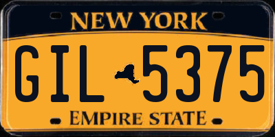 NY license plate GIL5375