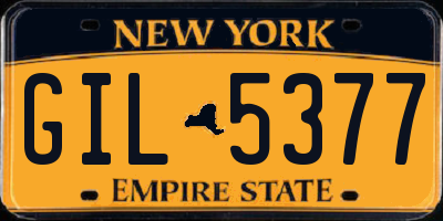 NY license plate GIL5377