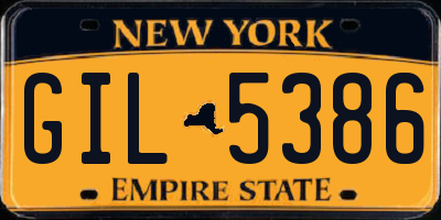 NY license plate GIL5386
