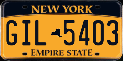 NY license plate GIL5403