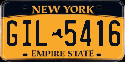 NY license plate GIL5416