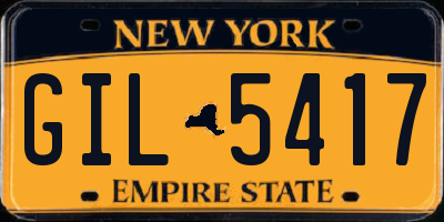 NY license plate GIL5417