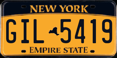 NY license plate GIL5419