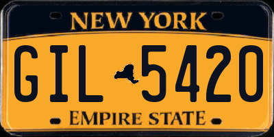 NY license plate GIL5420