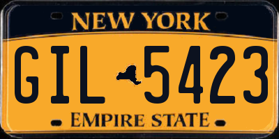 NY license plate GIL5423