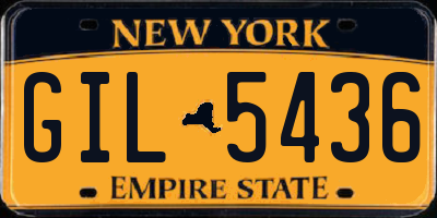 NY license plate GIL5436