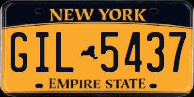 NY license plate GIL5437