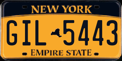 NY license plate GIL5443
