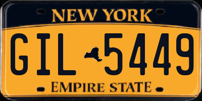 NY license plate GIL5449
