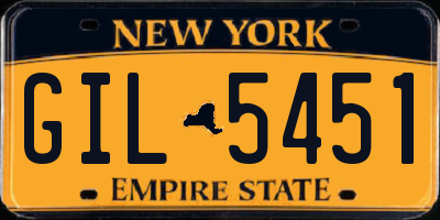 NY license plate GIL5451