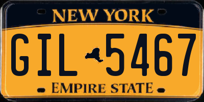 NY license plate GIL5467