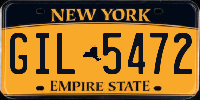 NY license plate GIL5472