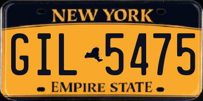 NY license plate GIL5475