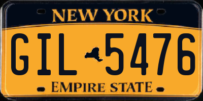 NY license plate GIL5476