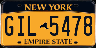 NY license plate GIL5478
