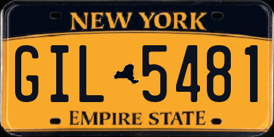 NY license plate GIL5481