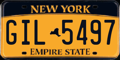 NY license plate GIL5497