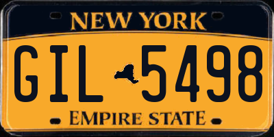 NY license plate GIL5498