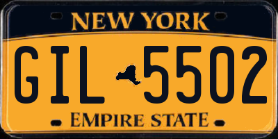 NY license plate GIL5502