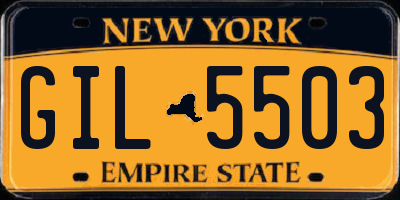 NY license plate GIL5503