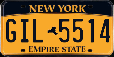 NY license plate GIL5514