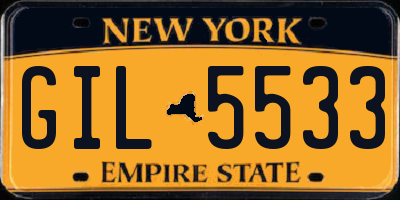 NY license plate GIL5533