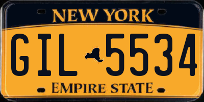 NY license plate GIL5534