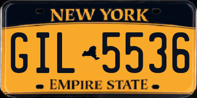NY license plate GIL5536