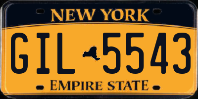 NY license plate GIL5543
