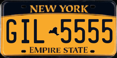 NY license plate GIL5555
