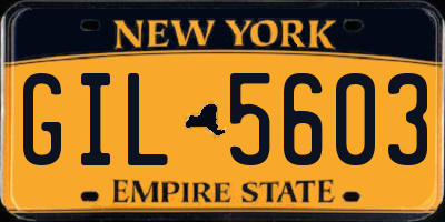NY license plate GIL5603