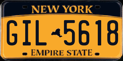 NY license plate GIL5618
