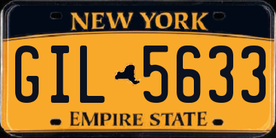 NY license plate GIL5633