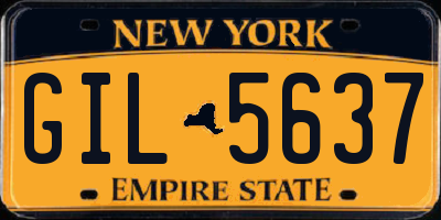 NY license plate GIL5637
