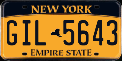 NY license plate GIL5643