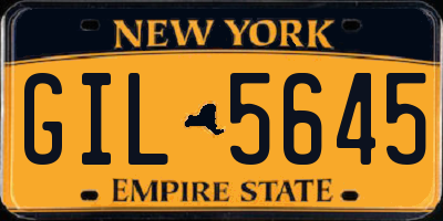 NY license plate GIL5645