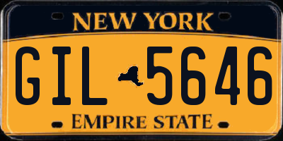 NY license plate GIL5646